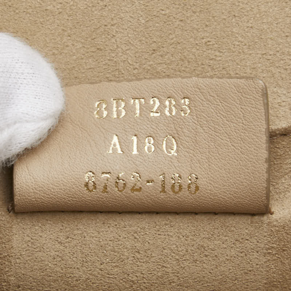 FENDI Beige Leather Canai Chain Handbag Shoulder Bag 8BT283 - Picture 9 of 12